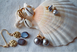 HINA — Boucles d'oreilles keshi de Tahiti & plaqué or 18k