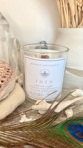 ISIS - Bougie parfumée 180ml - Nag Champa & Fleur d’Oranger