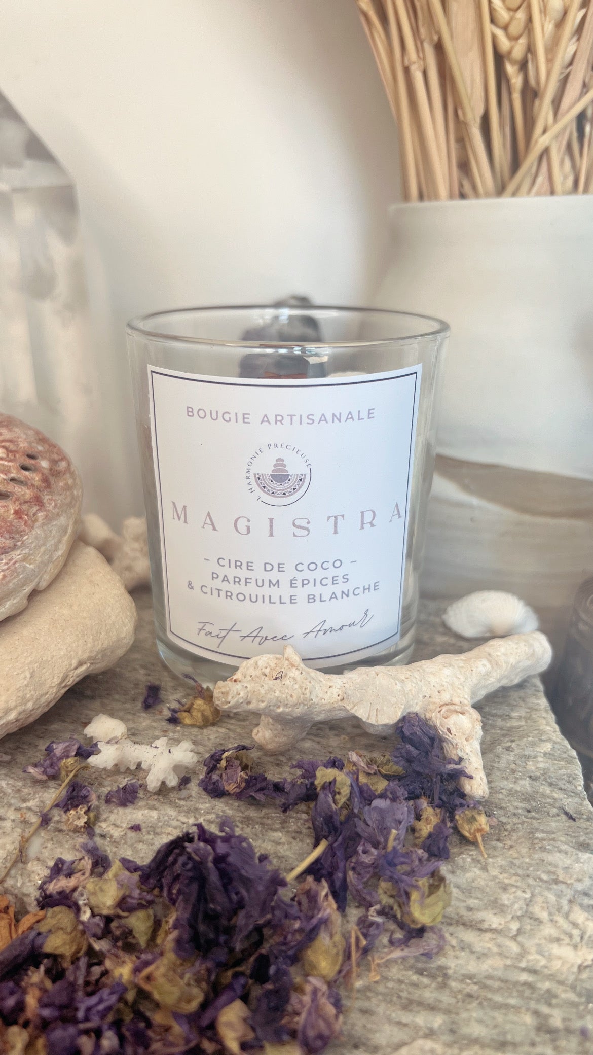 MAGISTRA - Bougie parfumée 180ml - Citrouille blanche & Épices