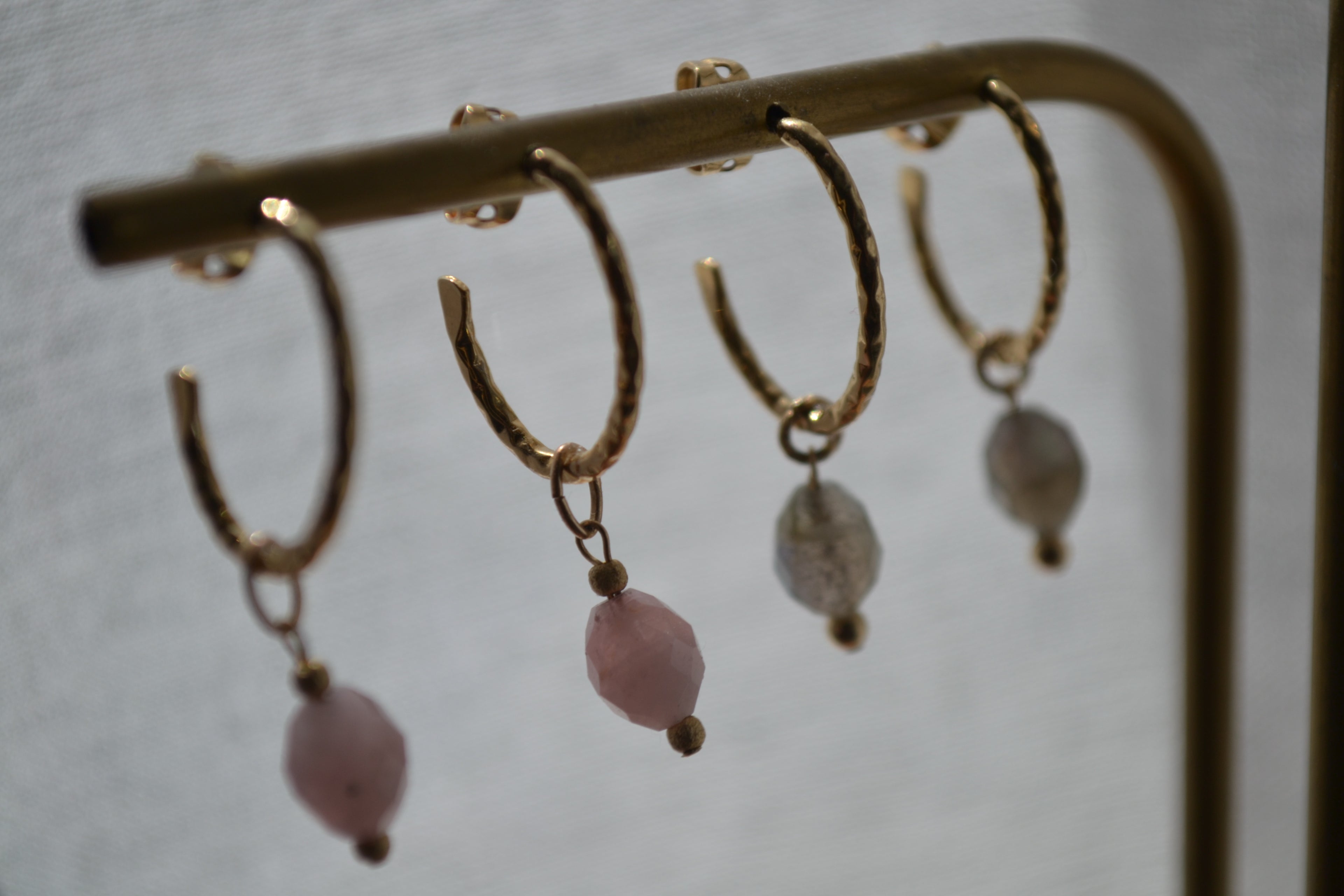 APHRODITE – Quartz Rose boucles d'oreilles