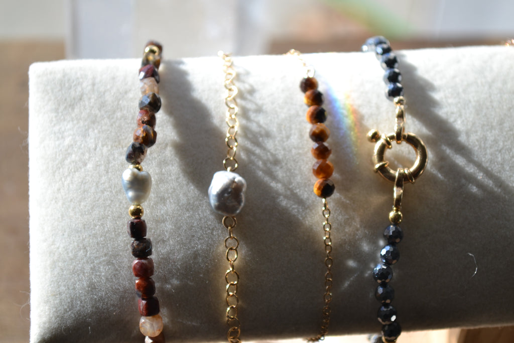 TALISMAN THEIA - Bracelet Œil de Tigre (7 gemmes)