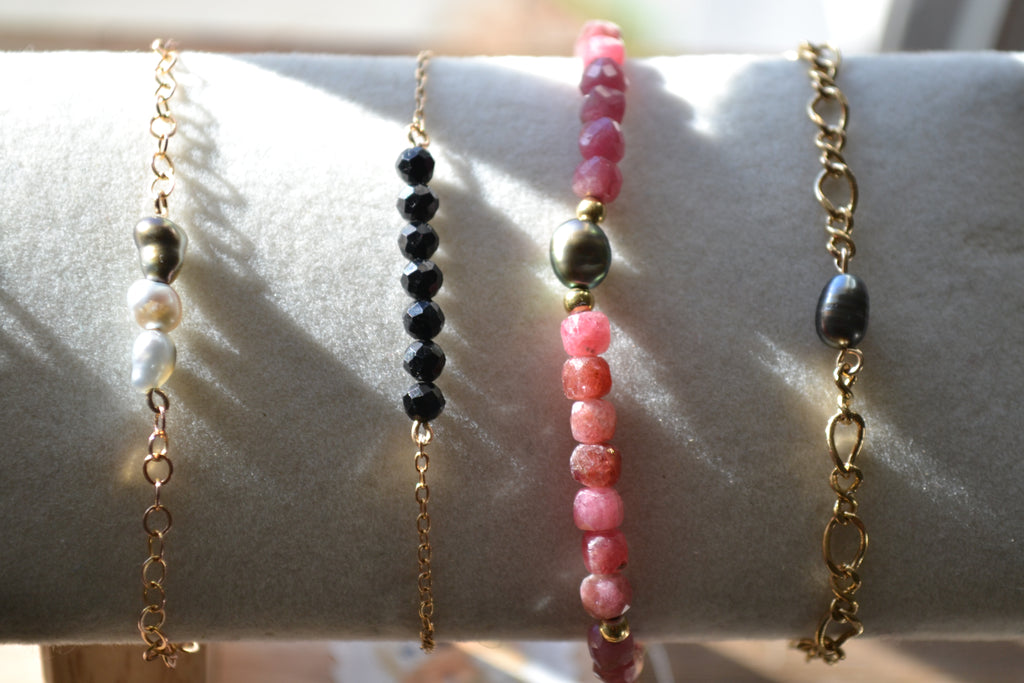 TALISMAN KAÏANOX – Spinelle Noire bracelet 7 gemmes