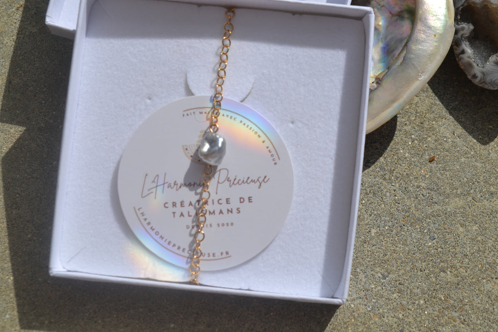 TALISMAN MAEVA - Bracelet Keshi de Tahiti