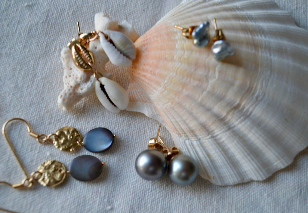 TALISMAN NOHEA - Boucles d’oreilles ITI (Petites)  Nacre de Tahiti