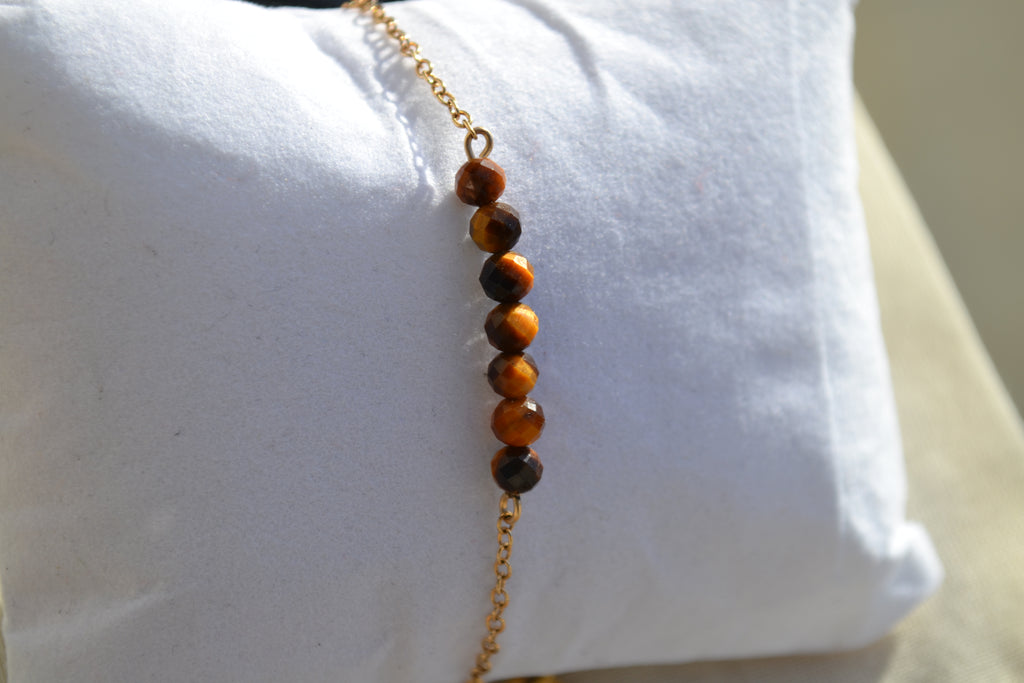 TALISMAN THEIA - Bracelet Œil de Tigre (7 gemmes)