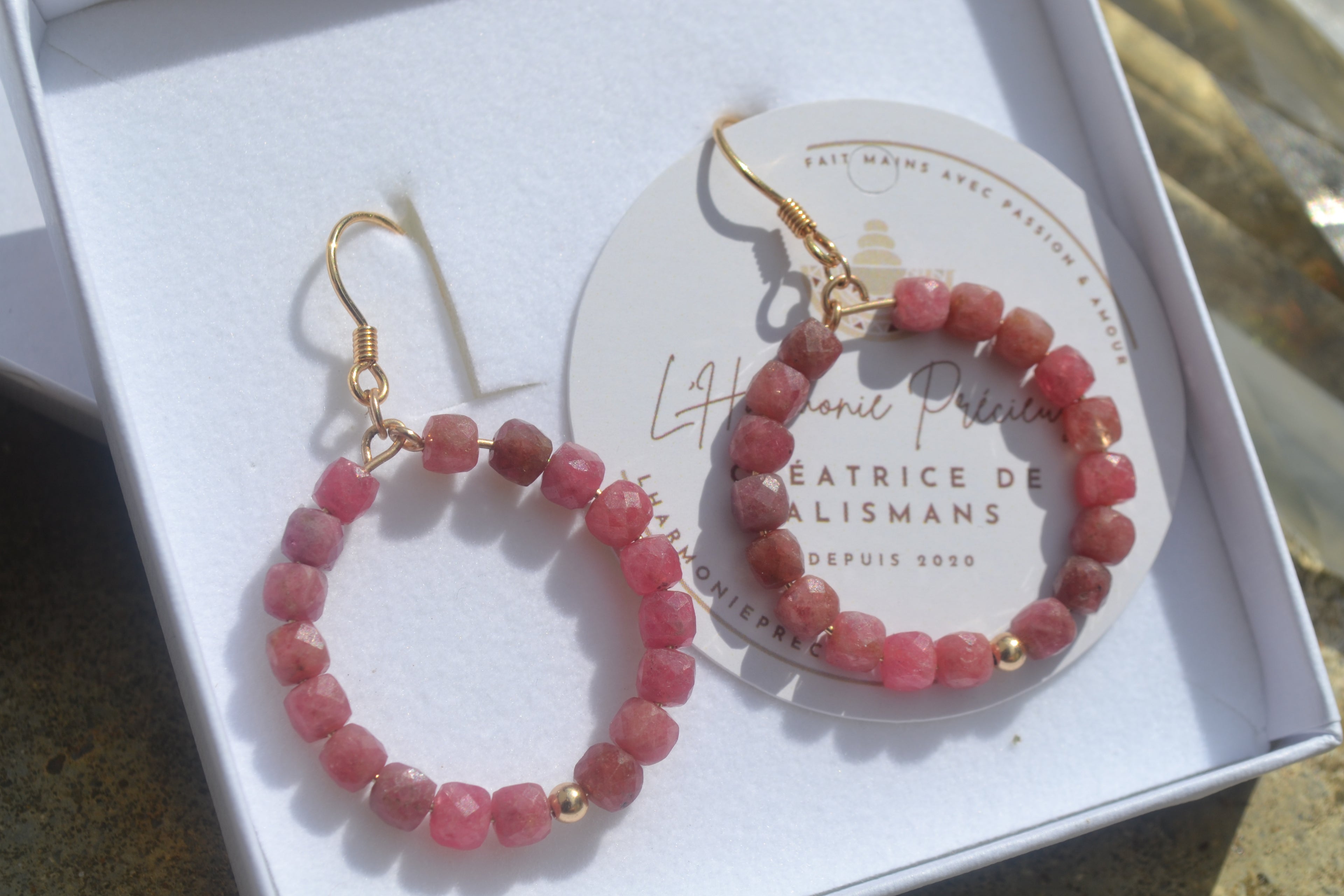 TALISMAN VESTA  Créoles Rubis 20 mm