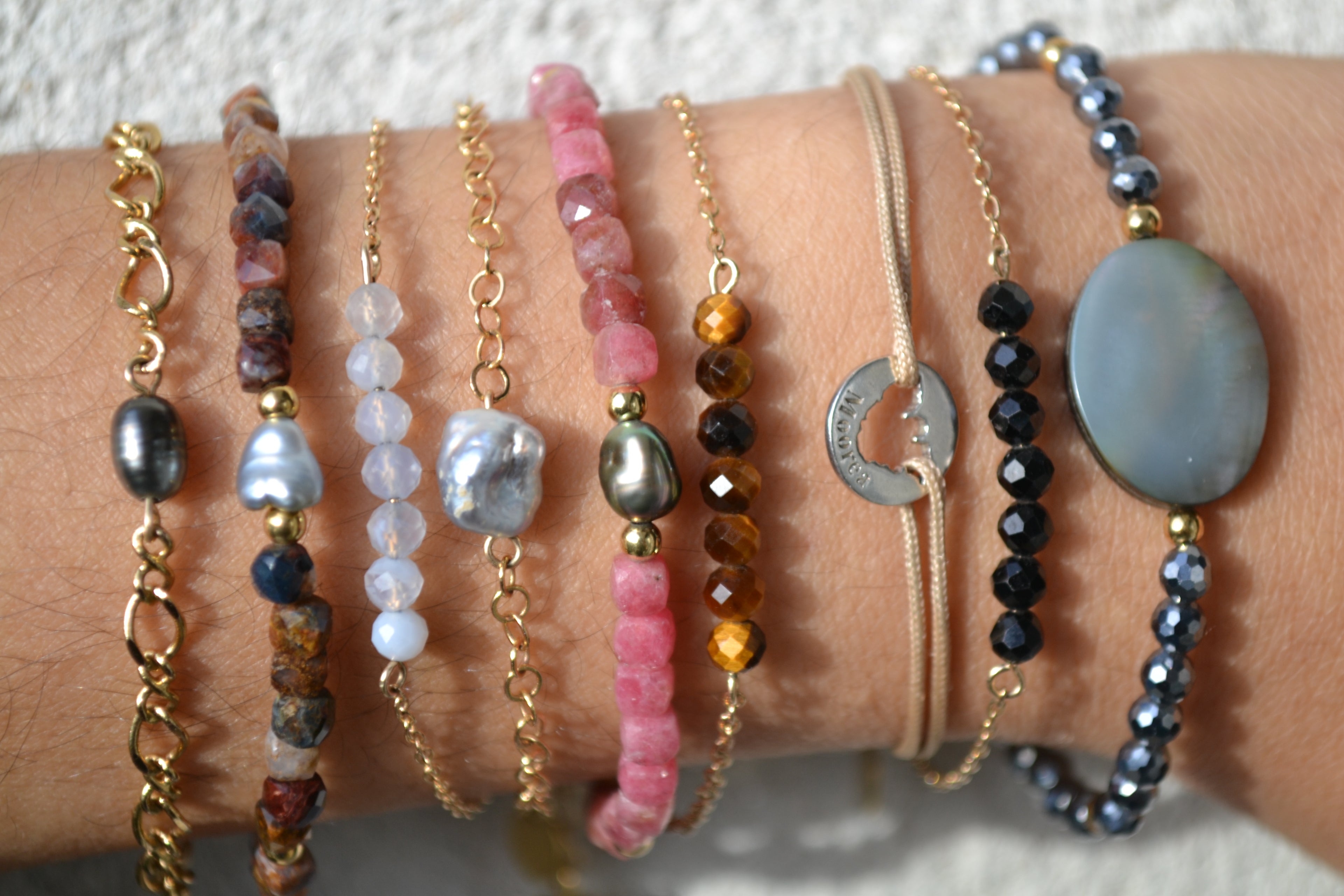 TALISMAN MANAVA — Bracelet Keshi de Tahiti