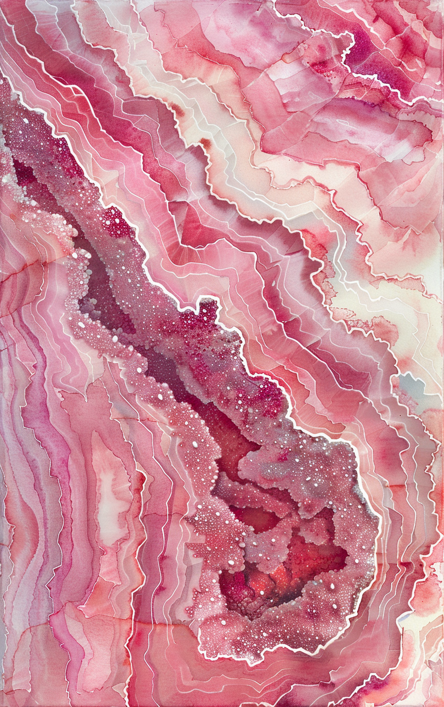 PERSÉPHONE — Bracelet rhodochrosite & keshi de Tahiti