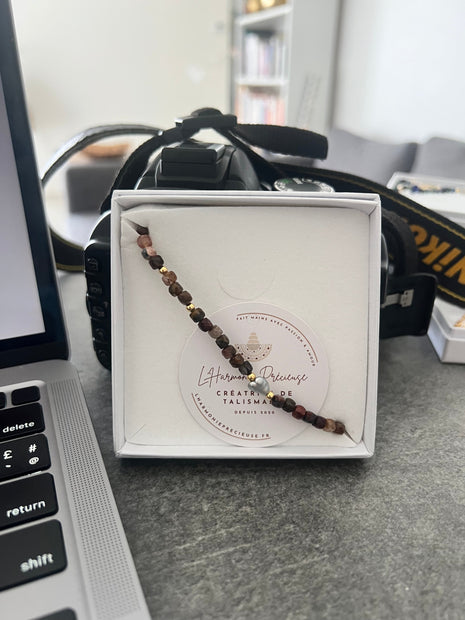 CASSANDRE — Bracelet pietersite &  keshi de Tahiti