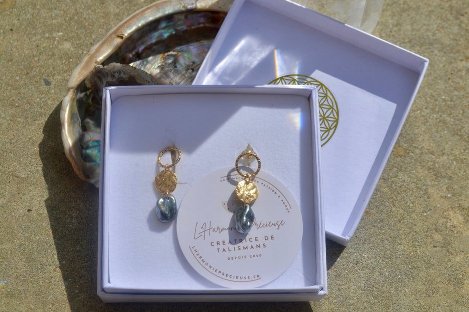 MOKOREA — Boucles d'oreilles keshi de Tahiti & plaqué or 18k (base argent 925)