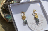 MOKOREA — Boucles d'oreilles keshi de Tahiti & plaqué or 18k (base argent 925)