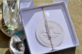 LUNA — Bracelet en calcédoine bleue & plaqué or 18k (base argent 925)