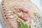 HÉRA — Boucles d'oreilles rhodochrosite & plaqué or 18k