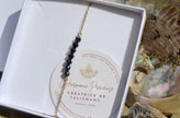 ATHENA — Bracelet en tourmaline noire & plaqué or 18k (base argent 925)
