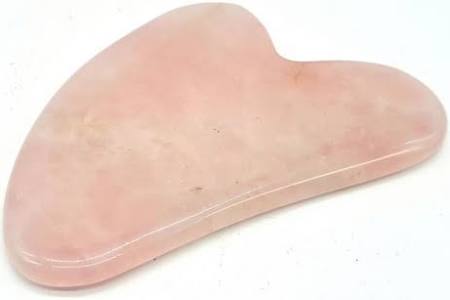 GUA SHA - PALME EN QUARTZ ROSE
